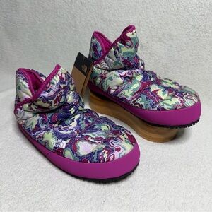 The North Face Kids Slippers Thermoball Eco size 3 - Purple and Multicolor NWT